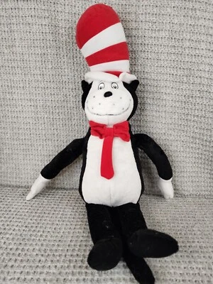 DR. SEUSS PLUSH "CAT IN THE HAT" 21" 长字符由 KOHL'S CARES 制造黑色 — 第 1/4 张图片