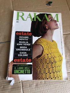rivista RAKAM Mensile Di Alta Moda e Lavori Femminili ANNI 60 CUCITO LUGLIO 1964 - Picture 1 of 4