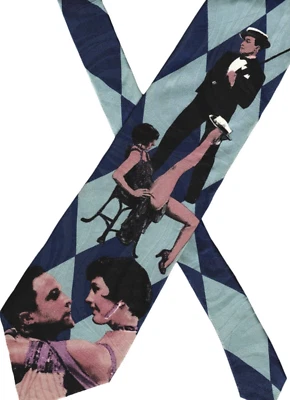 Gravata AMERICAN FILM CLASSICS Singin in the Rain seda vintage 1992 dançarinos  - Imagem 1 de 4