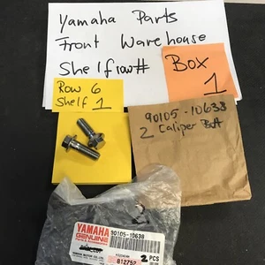 2 OEM FRONT CALIPER BOLT 90105-10638-00 1982 YAMAHA MAXIM XJ1100 NIB - Picture 1 of 8