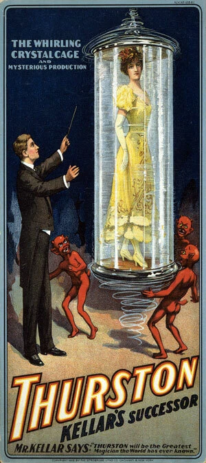 M10 Huge 17"x38" Vintage Magic Thurston Magician Illusionist Poster Re-Print - Image 1 of 1