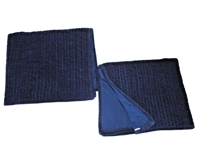 FUNDAS DE ALMOHADA ESTÁNDAR COSIDAS CANAL TERCIOPELO AZUL MARINO GRANERO CERÁMICA 20X26 Foto 1 de 4