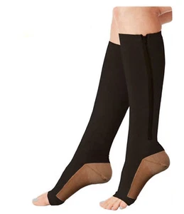 Premium Nylon ZIPPER Kompressionsstrümpfe abgestuft Stützstrümpfe Herren Damen Posten - Bild 1 von 3