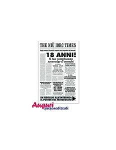Biglietto compleanno auguri giornale 18 anni amico - Foto 1 di 2