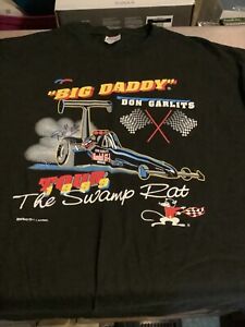 Don Garlits Big Daddy signed Swamp Rat Drag Racing Museum Tshirt XXL 2000