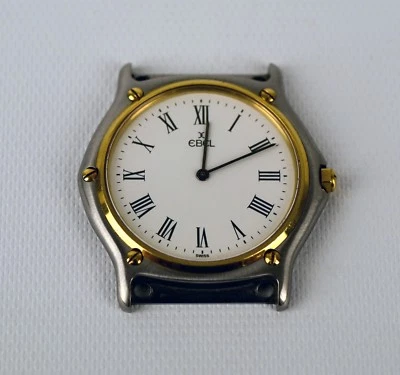 Ebel Men's Steel /750 Gold Classic 37mm Without Bracelet 181903 NEEDS SERVICE - Image 1 of 4
