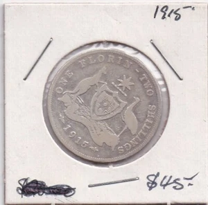 1915 AUSTRALIA FLORIN - Picture 1 of 1