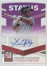 2015 Panini Elite Signatures Status Purple Die-Cut /20 Pedro Alvarez #93 Auto