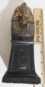 Estatuilla de bronce Faraón antigua principios de 1900 o finales de 1800 6 1/2" altura total - Imagen 1 de 6