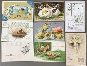 # T5256 EASTER POSTCARD LOT, 8 DIF. CARDS - Picture 1 of 2