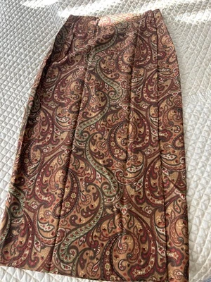 Jones New York Country надежном юбка с подкладкой пейсли размер 12 - Изображение 1 из 4