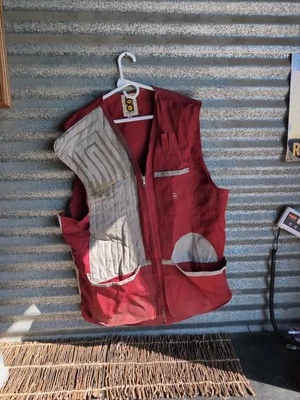 Vtg Bob Allen Shooting Vest Size XL Maroon Hunting Practice Pocket  NICE VEST - Image 1 of 4