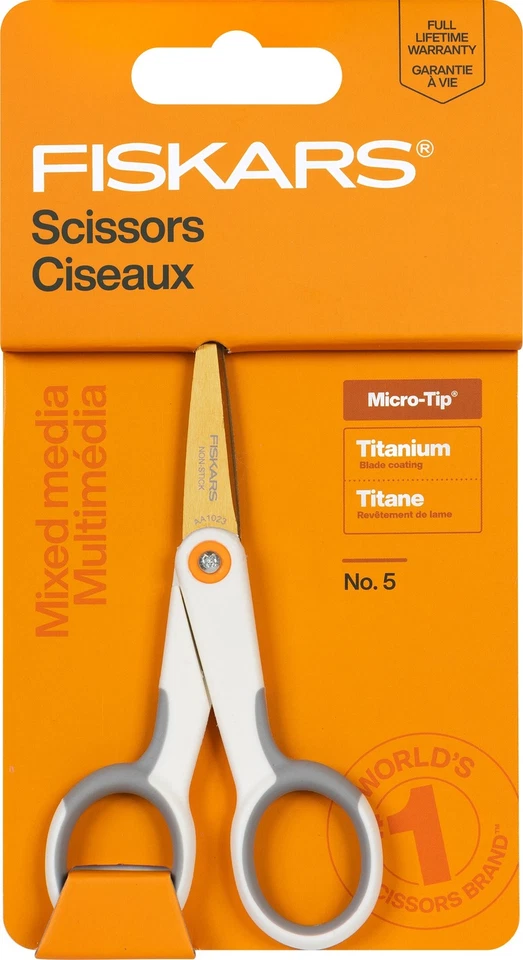 2 Pack - Fiskars Softgrip Micro-Tip Scissors -5" - 5A0025VS-1G8ML - Image 1 of 1