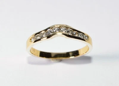 18ct. Yellow Gold 10 Diamond Channel Set Fitted Eternity / Wedding Ring - Image 1 of 4