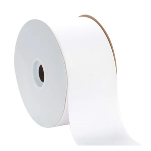 Berwick Offray 3" Grosgrain Ribbon, White, 50 Yards - Picture 1 of 3