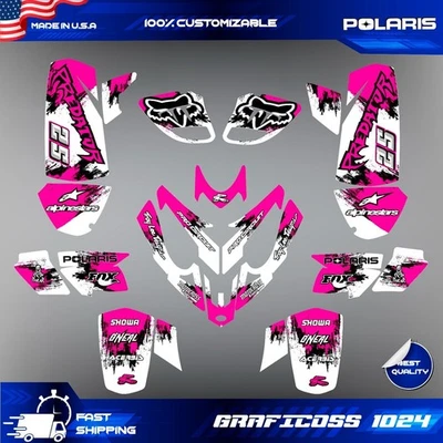polaris predator 500 graphics decals stickers full kit atv wrap quad predator500 - Image 1 of 4