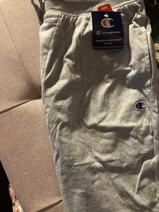Champion Hombre Ropa de Dormir Pantalones Sin Etiquetas Oxford Gris, Mediano C Logo NUEVO REGALO - Imagen 1 de 15