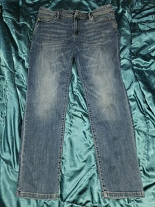 J Jill Jeans Womens 12 Blue Authentic Fit Slim Ankle Mid Rise Medium Wash Denim - Picture 1 of 12