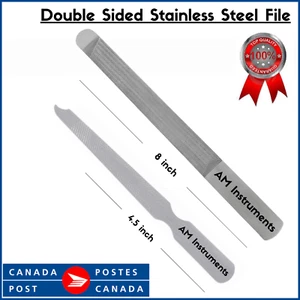 Double Sided Metal Nail File Stainless Steel Nail Files Manicure Pedicure Tools - Bild 1 von 4