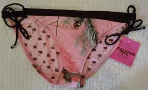 NWT RealTree Girl PINK CAMO Bikini Bottoms Swimsuit Womens Large L - Picture 1 of 2