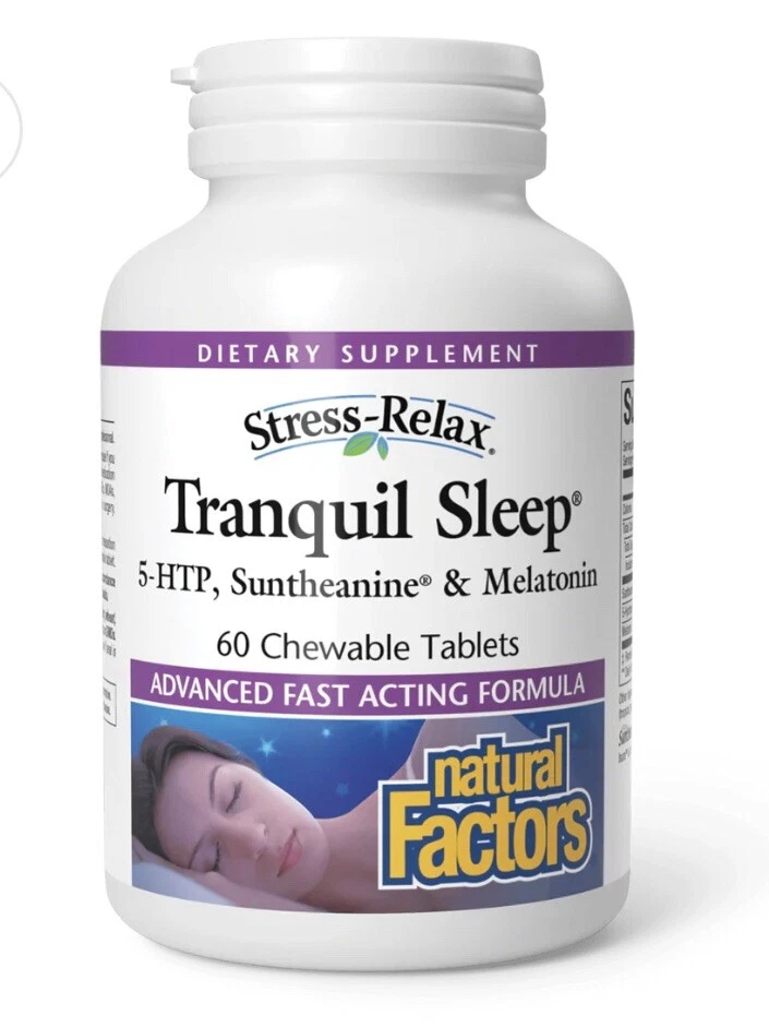 Natural Factors Stress-Relax Tranquil Sleep 60 comprimidos masticables Foto 1 de 1