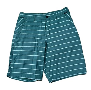 Lululemon Shorts Mens Size 31 Green Striped Short - Picture 1 of 6