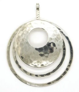 Silpada Hammered 925 Sterling Silver Circles Pendant N1329 - Picture 1 of 6
