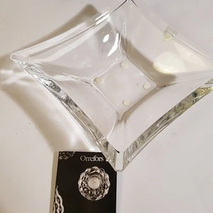 Orrefors Swedish Crystal Polaris Flat Bowl Dish 14cm Sweden Nordic modern design - Bild 1 von 12