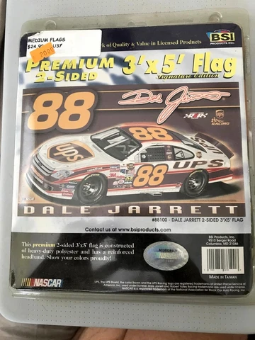 Dale Jarrett #88 UPS Premium 3' x 5' 2-Sided Flag New in Package by BSI Cover