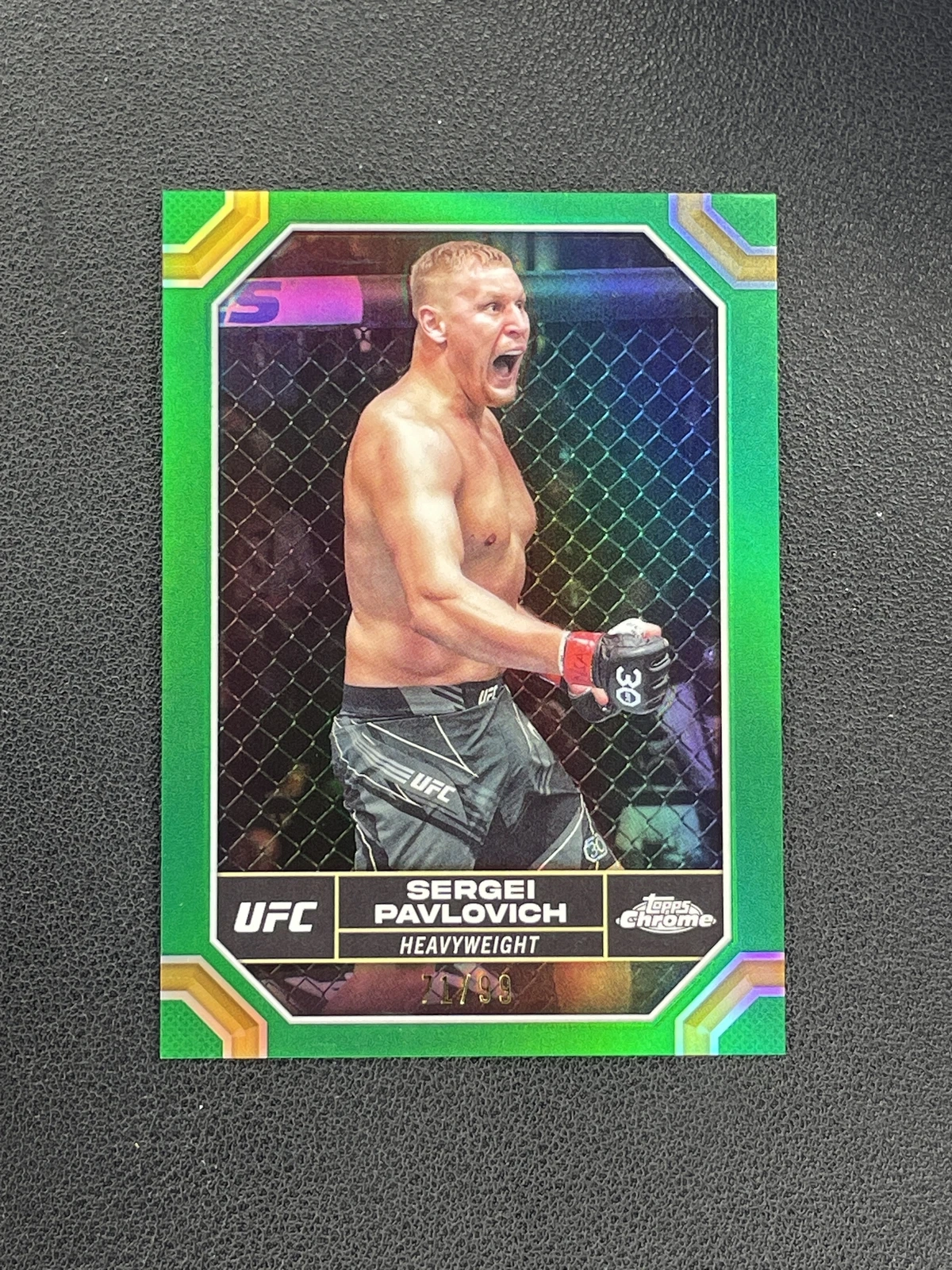 2024 Topps Chrome UFC Sergei Pavlovich Green /99 X3XS