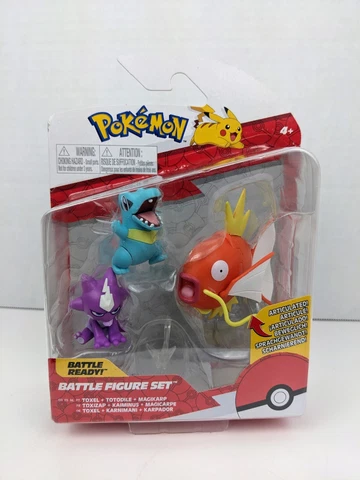 Pokemon Articulated Battle Figure Set Toxel Totodile Magikarp Action Figure Toys Cover