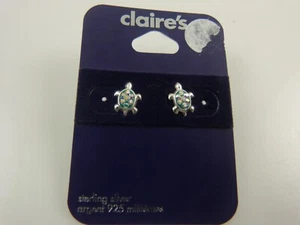 Pendientes Tortuga Honu Tachuelas Pendientes Plata de Ley 925 - Imagen 1 de 4