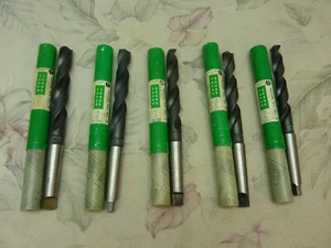 Lot of 5 PTD Precision Twist Drill Co. #3 Taper Shank Drill Bits - Picture 1 of 11