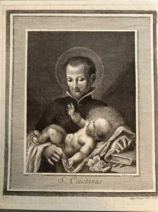 San Gaetano Thiene (Vicenza, Napoli) Acquaforte XVIII SECOLO - Imagen 1 de 7