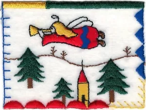 Christmas Eve - Angel Herald Embroidered Patch - Picture 1 of 1
