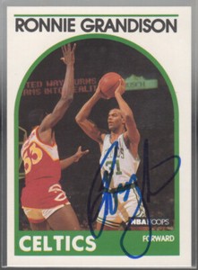 RONNIE GRANDISON 1989-90 NBA Hoops #248 Boston Celtics Signed Autographed Rookie