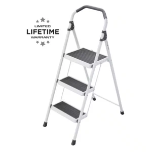 3-Step Steel Lightweight Step Stool Ladder 225 lbs. Load Capacity Type II Rating - Picture 1 of 12