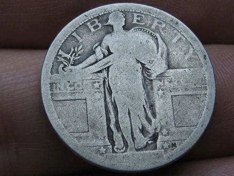 Dateless Silver Standing Liberty Quarter, Type 1 Variety Minted in 1916 and 1917 Cover