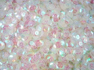 Sequins Cup 8mm Clear Transparent AB 20g Dance Costume Bead Stage - Picture 1 of 1