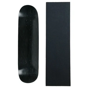 MOOSE Blank SKATEBOARD DECK 8.25 BLACK Skateboards With Black Diamond Grip - Picture 1 of 2