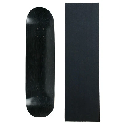 MOOSE Blank SKATEBOARD DECK 8.25 BLACK Skateboards With Black Diamond Grip - Image 1 of 2