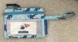 NEW Preppy Pelican ID Holder 7” Wristlet Penquin Summer Wallet Beach - Picture 1 of 7