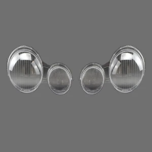 For 2000-2003 Mercedes-Benz W210 E-Class Pair Transparent Headlight Cover Lens - Photo 1/5