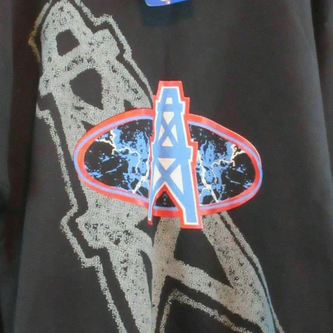NWT Houston Oilers Vintage 90s Sweatshirt sz L Team NFL Zubaz Not a Reproduction Cover