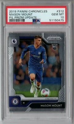 Mason Mount 2019-20 Chronicles EPL Prizm Update #312 Rookie RC PSA 10 Man United - Image 1 of 2