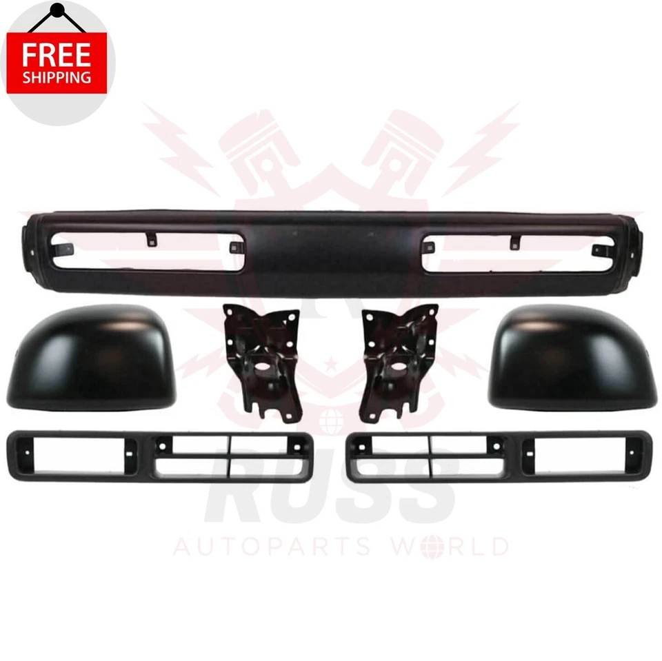 New Bumper +End Cap + Brackets + Fog Lamp Bezel Fits 1993-1995 NISSAN D21 PICKUP Foto 1 de 4