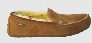 LL Bean Wicked Good Slippers Mens Size 9 M Shearling Lined Venetian 9M Slip On - Picture 1 of 12