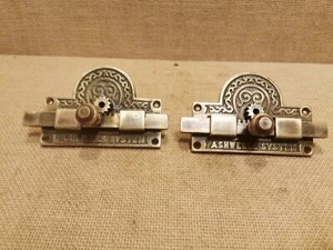 Vintage Victoriana Ashweels System Toilet Door Locks - Picture 1 of 18