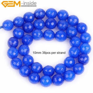 Wholesale Faceted Jade Stone Loose Beads For Jewelery Making 15" Color Pick - Picture 1 of 100