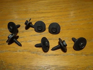 64-74 Mopar A B E Body Cuda GTX OEM Black Fender Front Splash Shield Screws - Picture 1 of 2